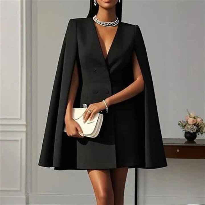cape blazer dress
