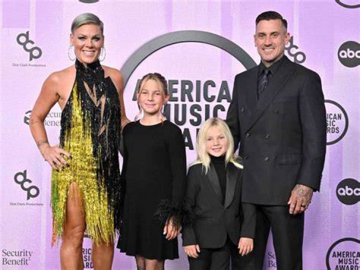 Carey Hart, Pink and daughter arrive at the Los Angeles Premiere of 'Alice Through the Looking Glass' at the El Capitan Theatre on May 23, 2016, in Hollywood.