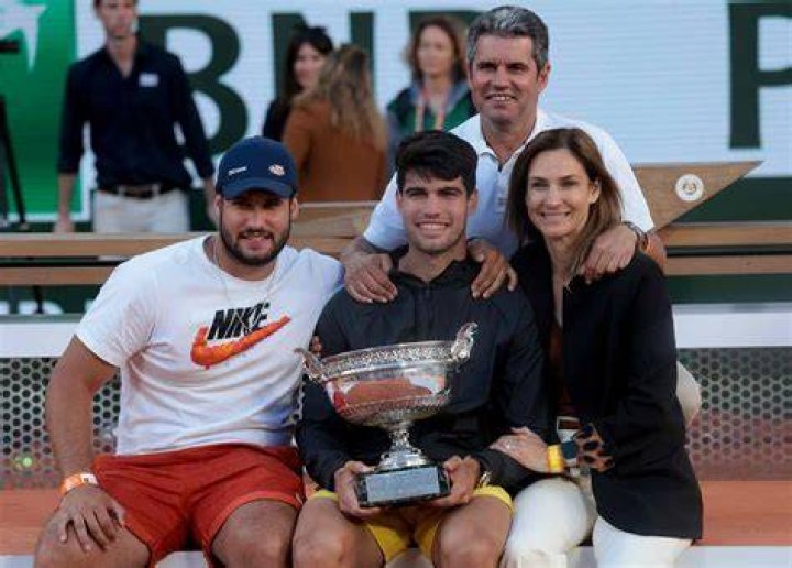 Carlos Alcaraz Gonzalez supporting his son at Wimbledon 2023 in London