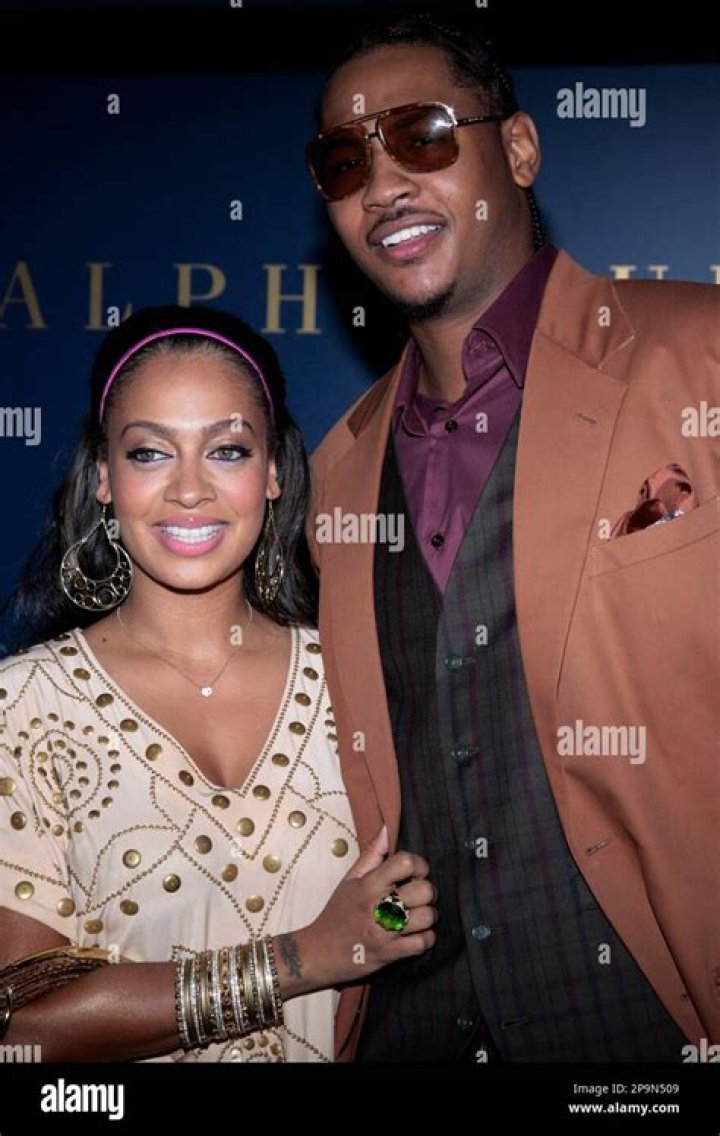 Carmelo Anthony, his wife La La Anthony and son Kiyan Anthony