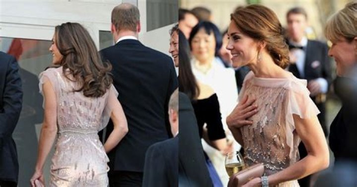 Catherine looked stunning in a burgundy gown.