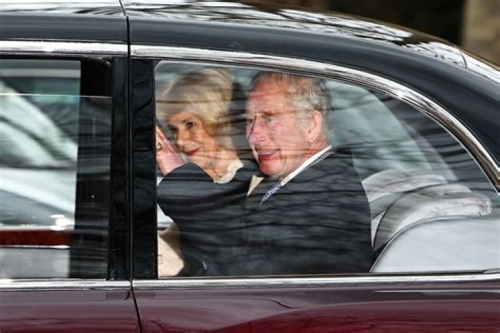 Charles and Camilla leaving Clarence House on Tuesday