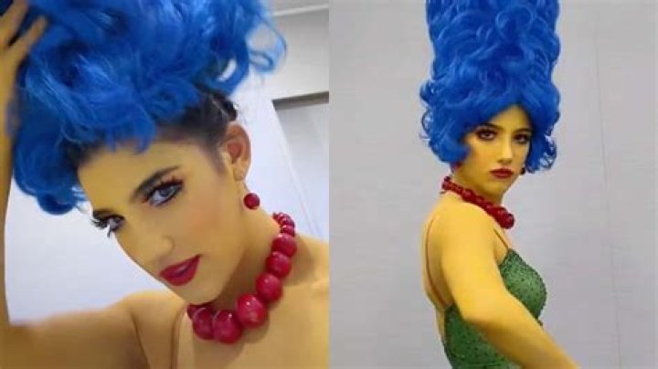 Charli dressed as Marge Simpson for her most recent DWTS performance