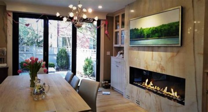 Charlie made a wonderful fireplace featuring driftwood and fairy lights 