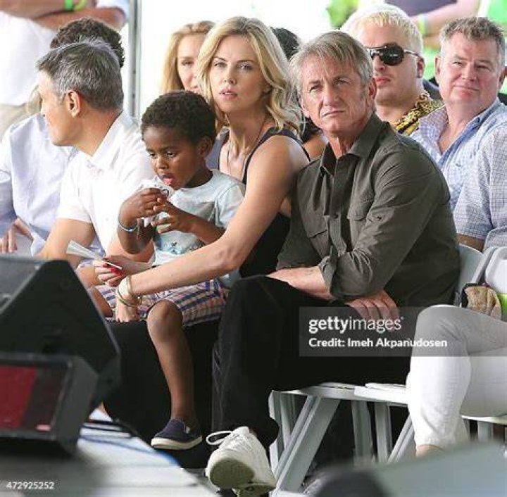 Charlize Theron, Jackson and Sean Penn