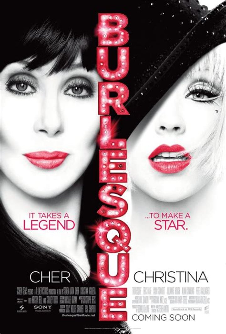 Cher with Christina Aguilera in backstage musical film Burlesque (2010)