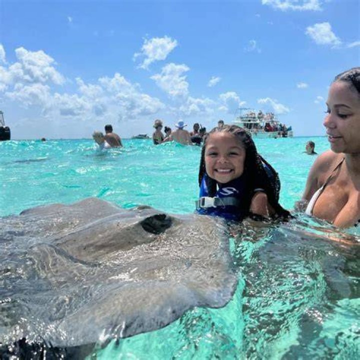 Cheyenne flaunted her thin waist in a tiny black string bikini