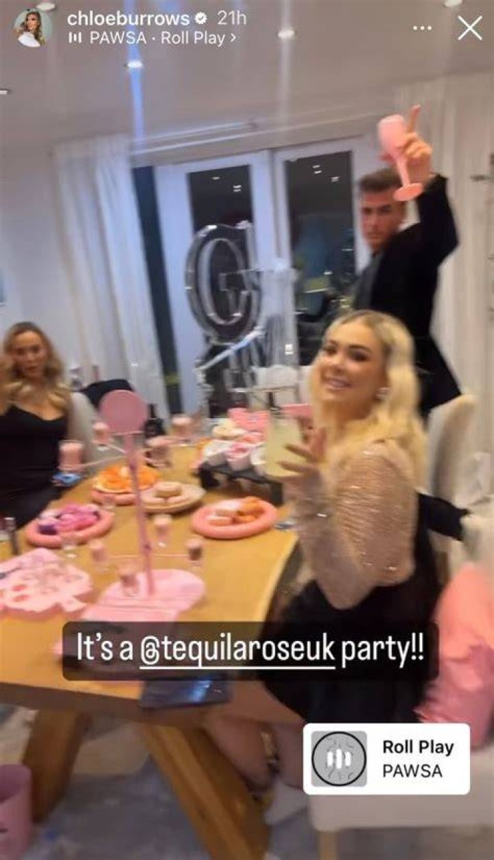 Chloe Burrows got the party started early