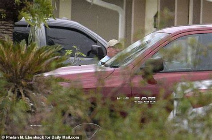 Chris Laundrie was snapped outside of his home on Saturday