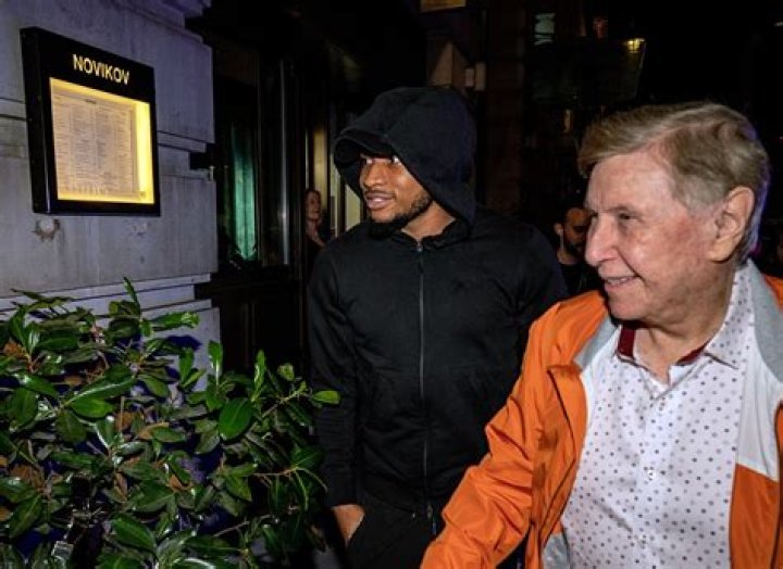 Christopher Nkunku arrives at Novikov Restaurant & Bar in Mayfair