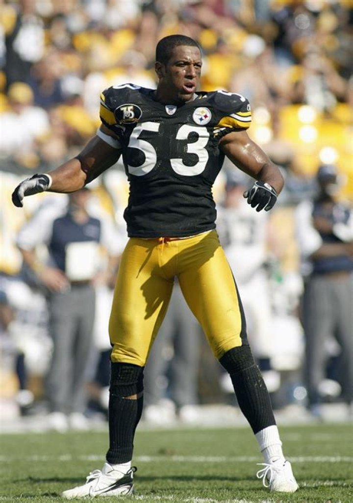 Clark Haggans of the Pittsburgh Steelers celebrates with the Vince Lombardi Trophy