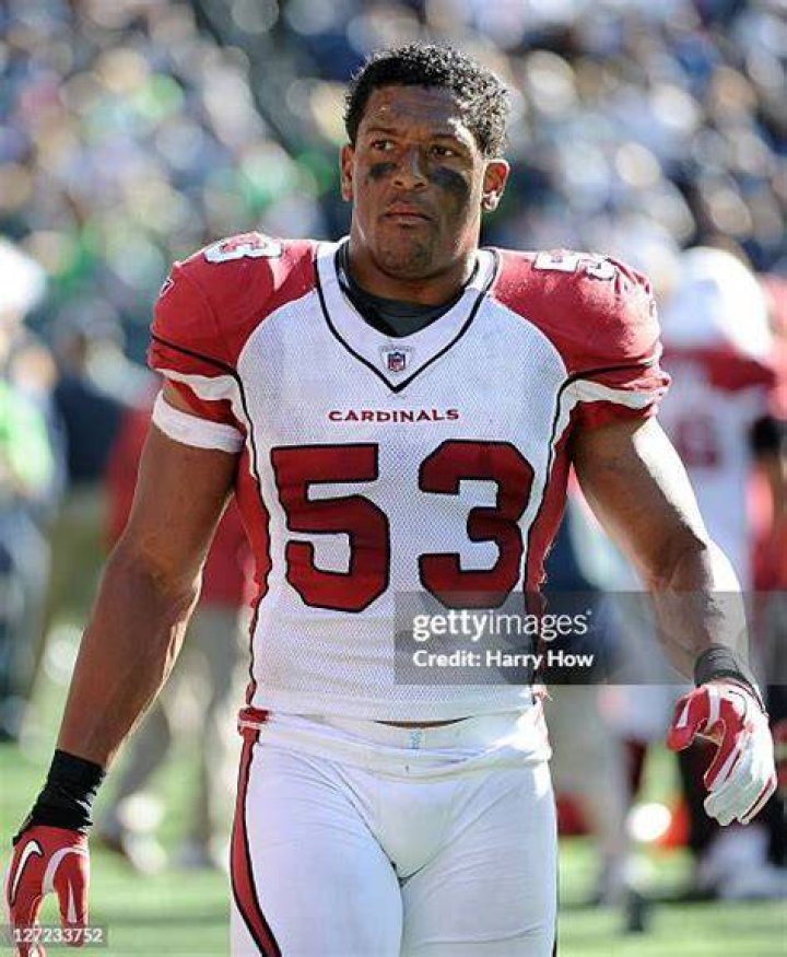 Clark Haggans on the sidelines against the Seattle Seahawks
