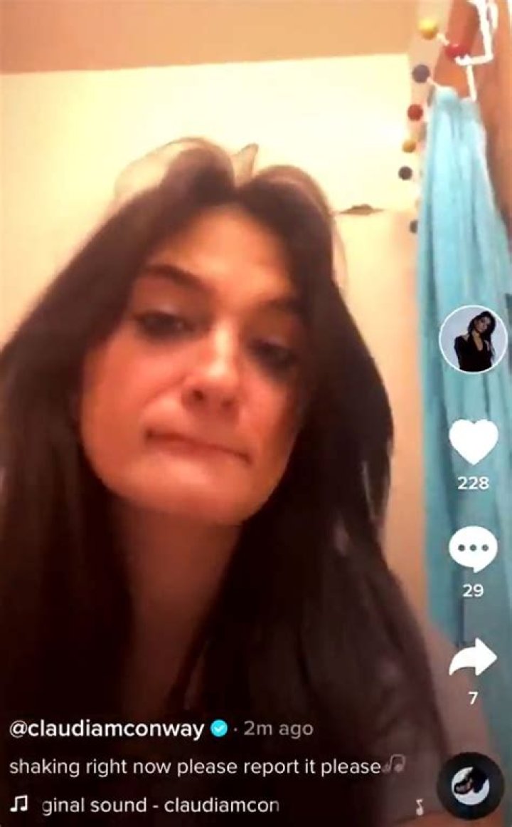 Claudia reacted to the claims on TikTok