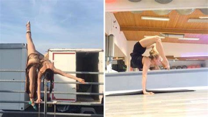 Claudia shows off her flexibility on social media