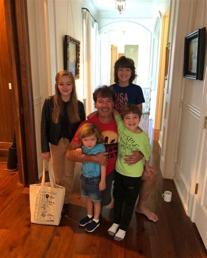Clay Walker pictured with four of his seven children