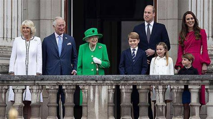 Close family including the Queen were pictured meeting the young tot, who wasn't given a royal title, at the request of his parents