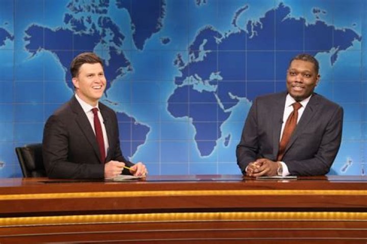 Colin Jost and Che on Saturday Night Live's Weekend Update segment
