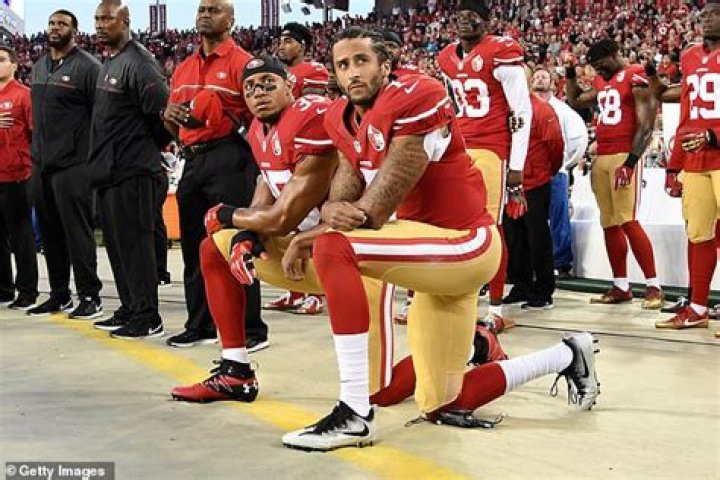  Colin Kaepernick kneeled during the 2016-17 NFL season to protest racial injustice, sparking backlash from NFL fans and even President Donald Trump