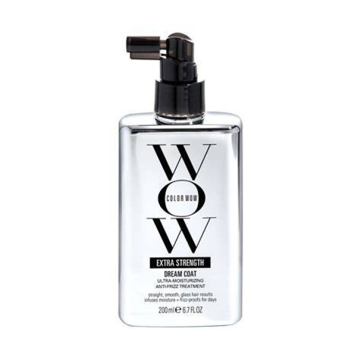 COLOR WOW Extra Strength Dream Coat, powerful, ultra moisturizing, anti humidity treatment for extremely frizz prone hair; glassy smooth, straight + frizz resistant styles for up to 3-4 washes