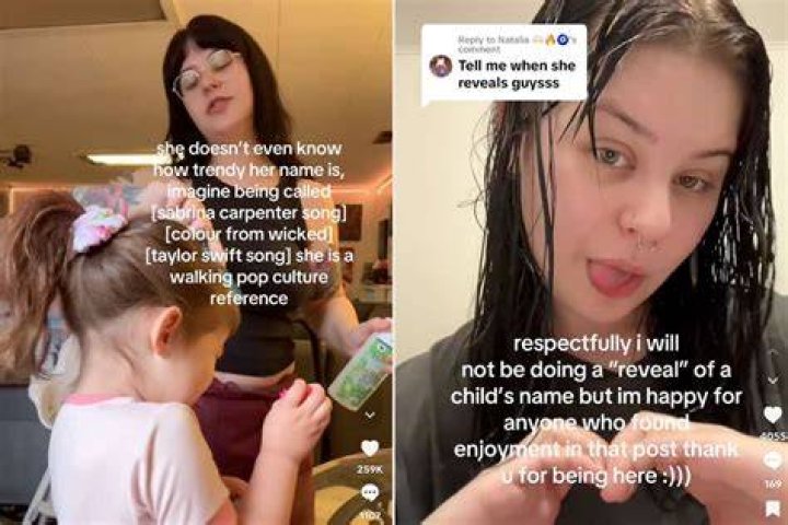 Commenters unanimously guessed that mom Mellanie was on the right