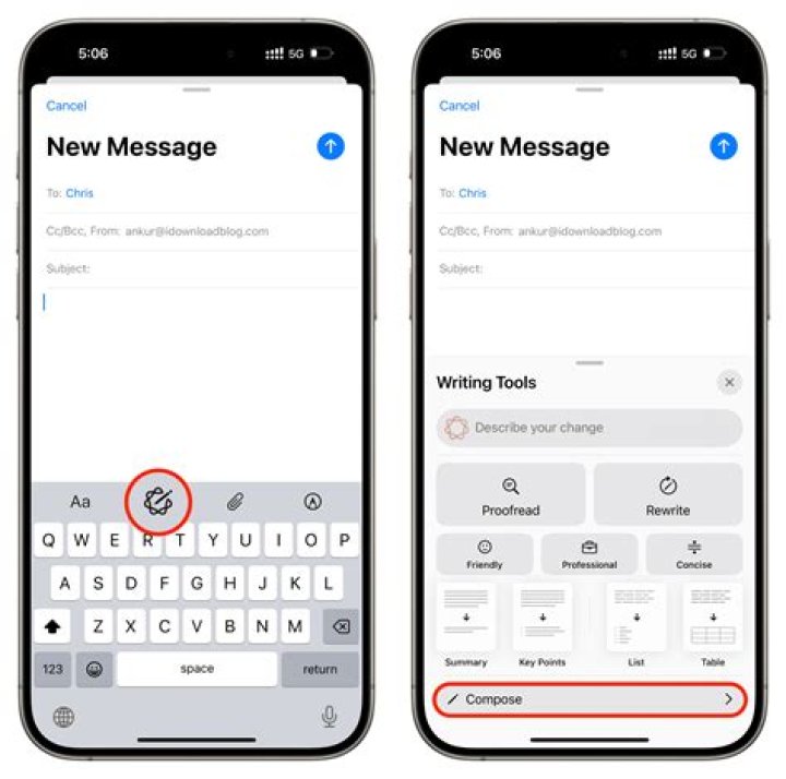 compose message