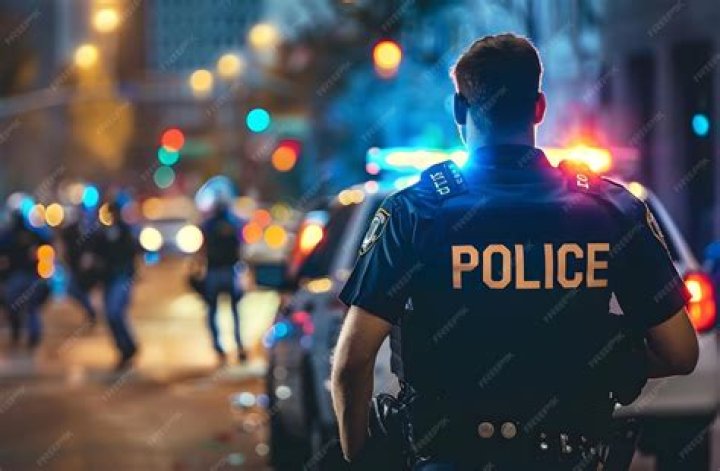 Cops patrol the town looking for trouble makers