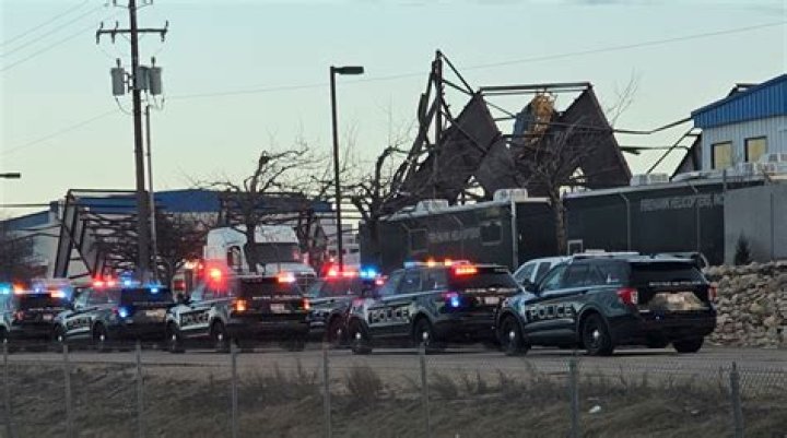 Cops swarmed the work site as they worked to rescue the injured