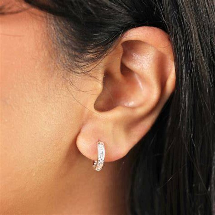 crystal huggie earrings