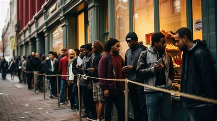  Customers wait outside a nail salon in California this week, despite orders they remain closed