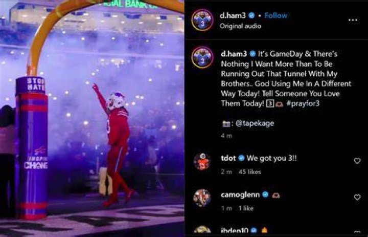 Damar shared another emotional post on gameday