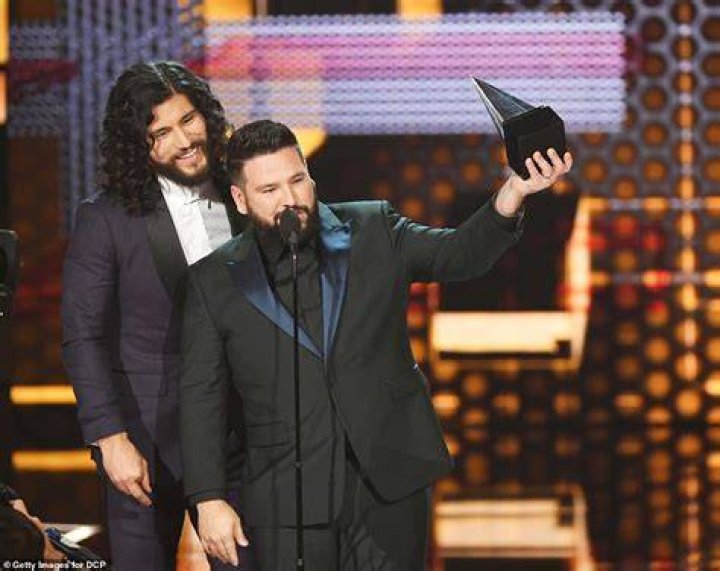 Dan + Shay seen here accepting Vocal Duo of the Year