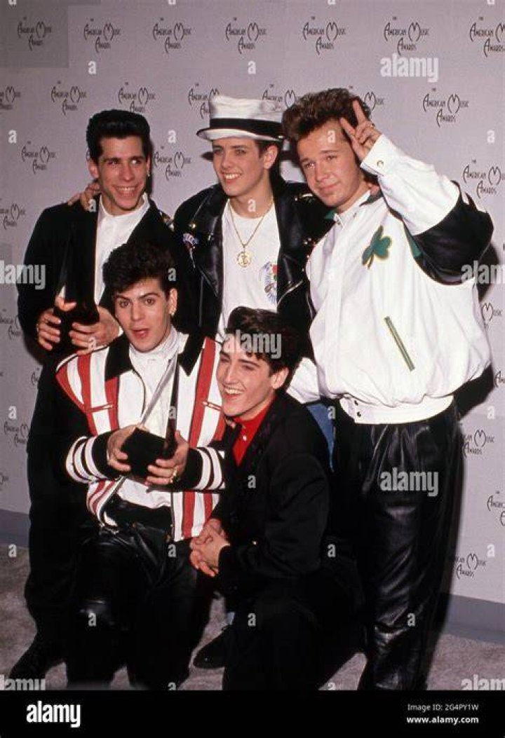 Danny Wood, Joey McIntyre, Jordan Knight, Donnie Wahlberg and Jonathan Knight
