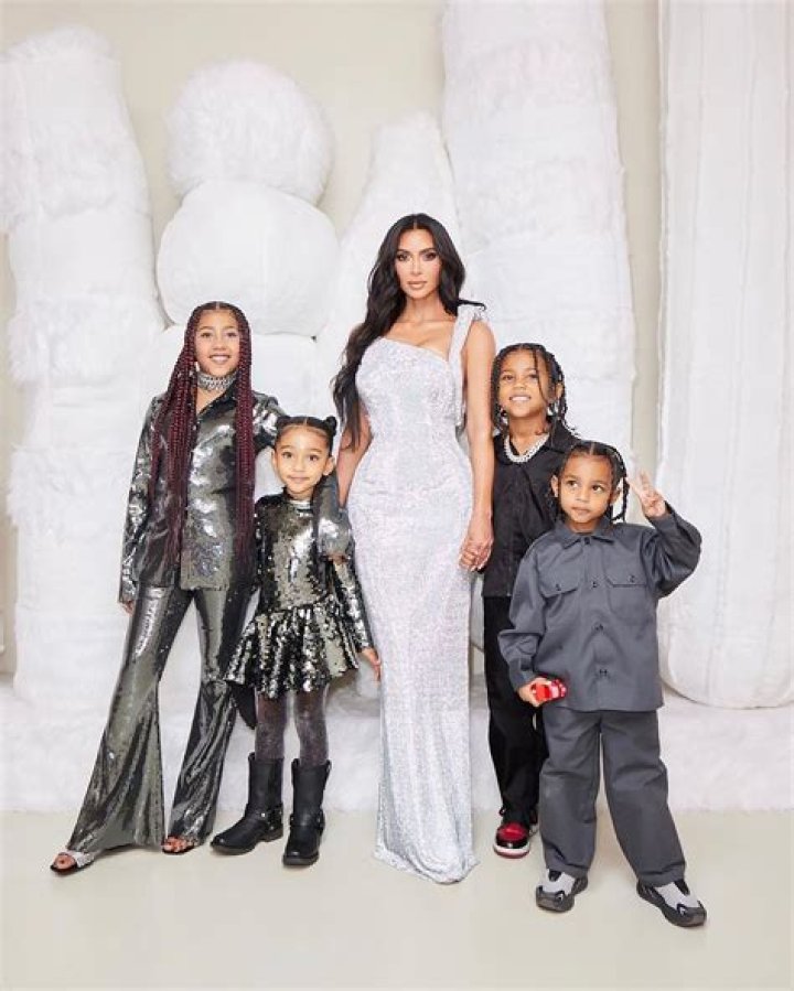 Daughter Saint West, 6, was also in the mix - wearing the same checkered Vans she wore to True Thompson's birthday party earlier