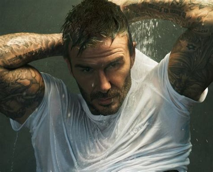 David Beckham and his buff-alo knee