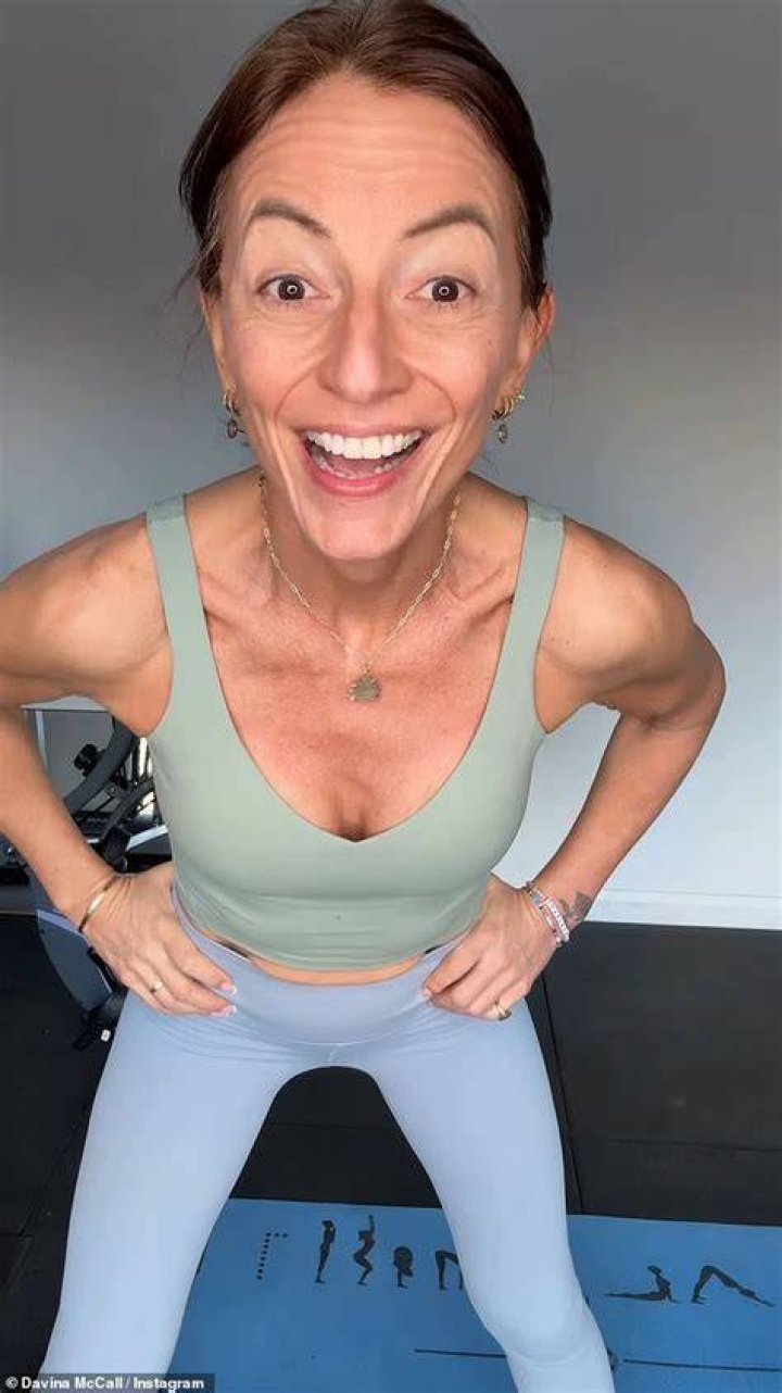 Davina regularly showcases her gym-honed figure in bikini-clad snaps on Instagram