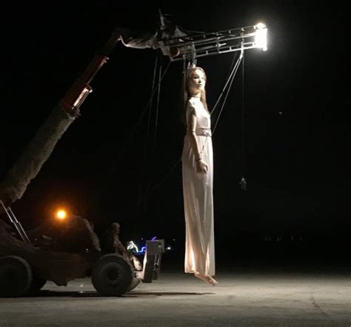 Deah said some revellers attach unusual things to their vehicles like this marionette structure