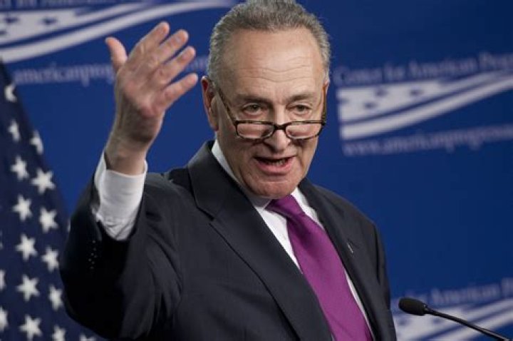 Democratic Senate Minority Leader Chuck Schumer speaks to the media the morning after the Georgia Senate runoff in Washington, DC, USA, 06 January 2021