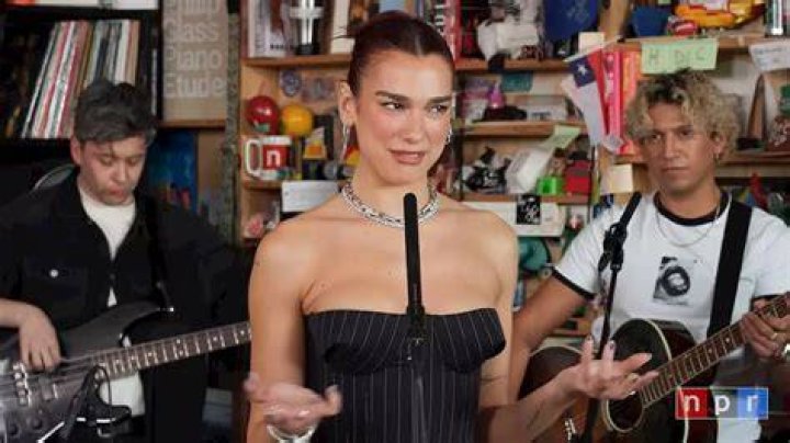 Dua Lipa stripped off for fans on stage at the Grammy's last night