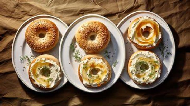 Each bagel was lightly toasted with scallion cream cheese