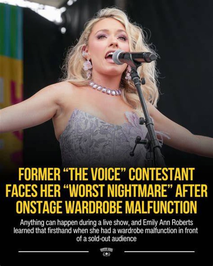 Earlier, she had a wardrobe malfunction