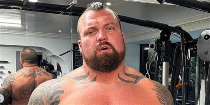 Eddie Hall showed off his incredible strength in the gym