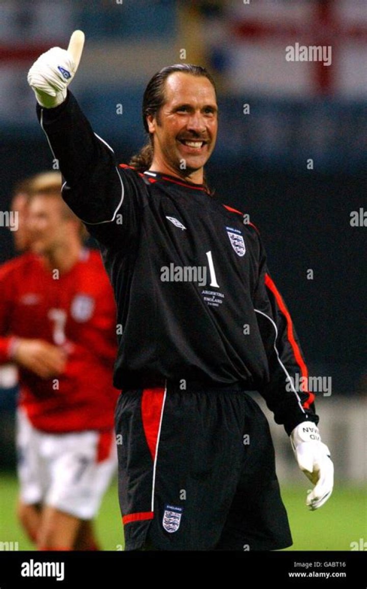 England keeper David Seaman grew his hair into a long ponytail