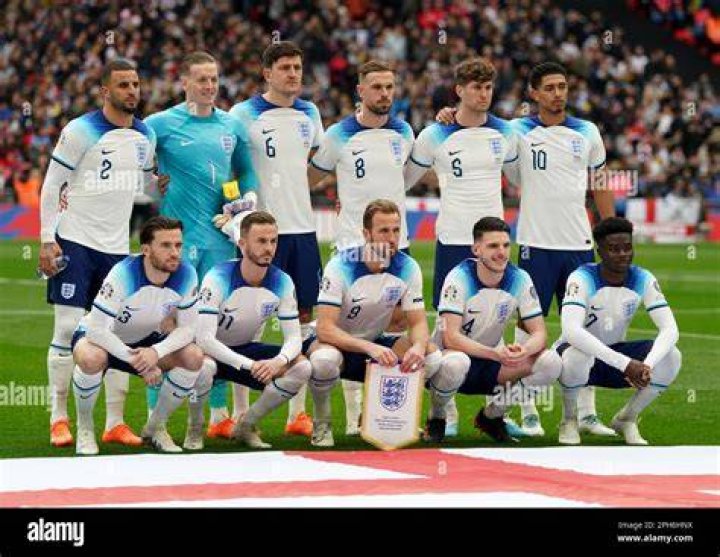 England players on the Wembley pitch
