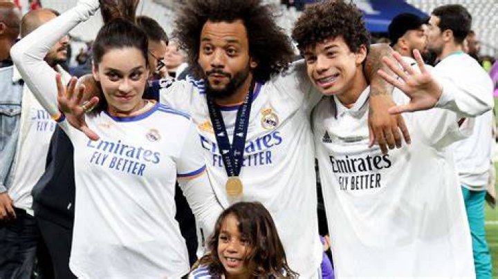 Enzo and his family celebrate winning the World Cup