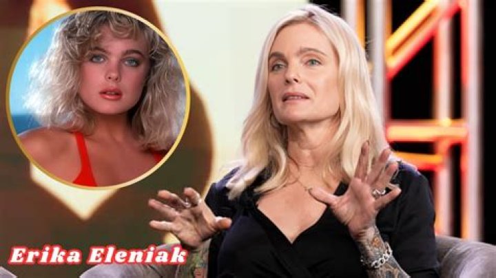  Erika Eleniak has swapped blonde tresses for a shorter 'do