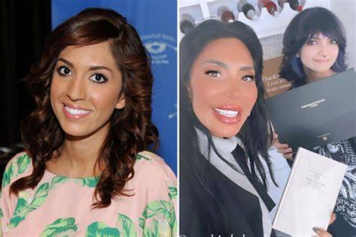 Farrah looked unrecognizable in the old photo compared to what she looks like today