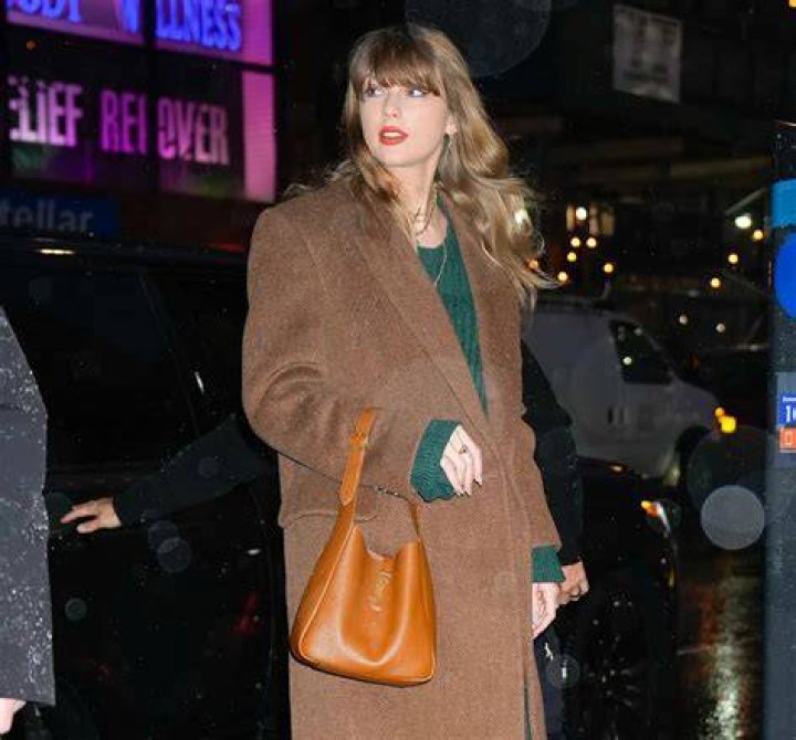 Feature Taylor Swift Looks Effortless in Green Sweater Dress While Out in NYC Following the Golden Globes