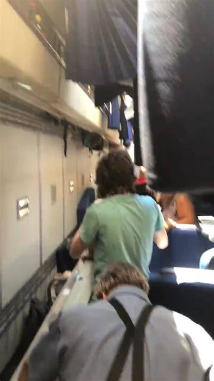 Footage from inside the derailed train was shared on Twitter