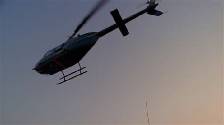 Footage shows the helicopter taking off from Rafah