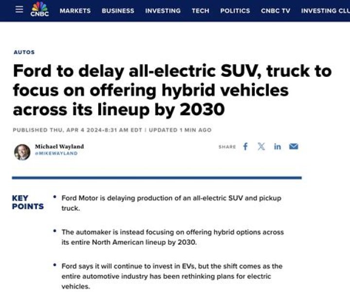 Ford faced a delay in getting the electric Explorer SUV to market